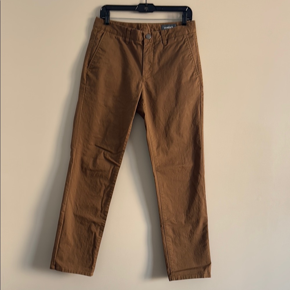 Brown Chinos with Relaxed Fit and Straight Leg Cut